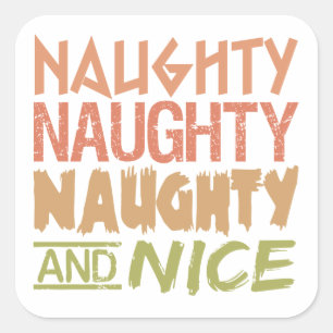 Autocollants personnalisés Naughty AND Nice