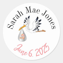 autocollants personnalisés nouveau bébé 