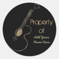 Autocollants personnalisés par logo de guitare