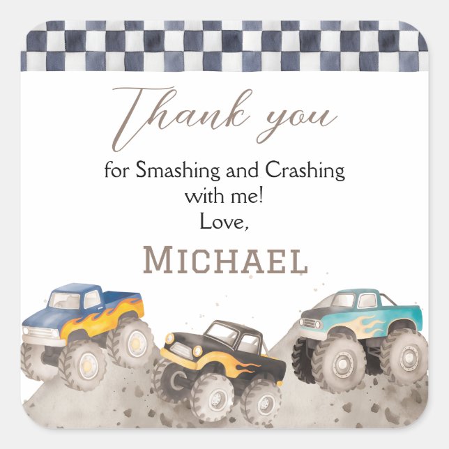 Autocollants personnalisés pour anniversaire de Mo (Devant)