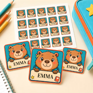 Autocollants personnalisés pour enfants Capybara a