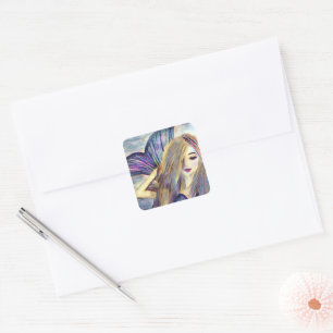 autocollants personnalisés pour fête thème sirène