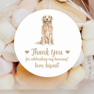 Autocollants personnalisés pour mariage de chien
