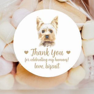 Autocollants personnalisés pour mariage de chien