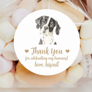 Autocollants personnalisés pour mariage de chien