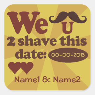 Autocollants personnalisés Retro Mustache Enregist
