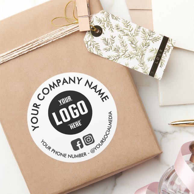 Autocollants personnalisés ronds étanches avec log (Custom Round Waterproof Business Logo Stickers)