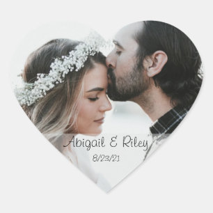 Autocollants photo de mariage personnalisés