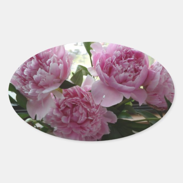 Autocollants Pivoine Rose (Devant)