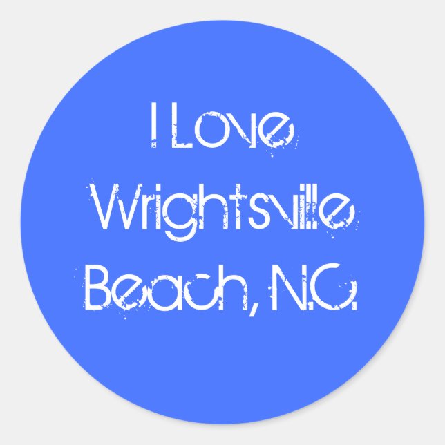 Autocollants (plage de wrightsville d'amour d'I, (Devant)