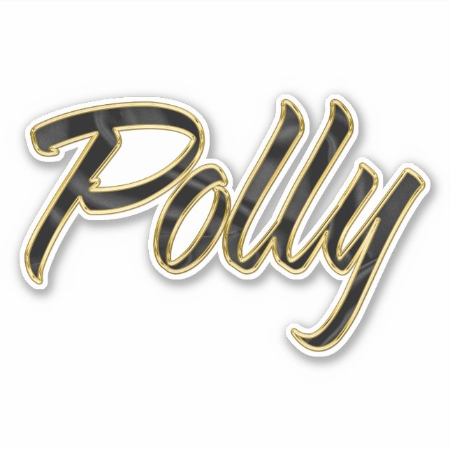 Autocollants Polly black Gold Lettering (Devant)