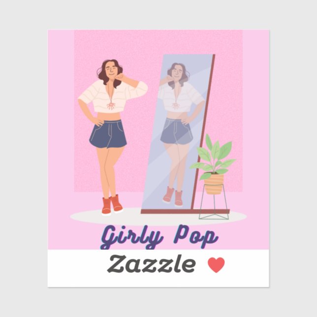 Autocollants pop girly (Feuille)