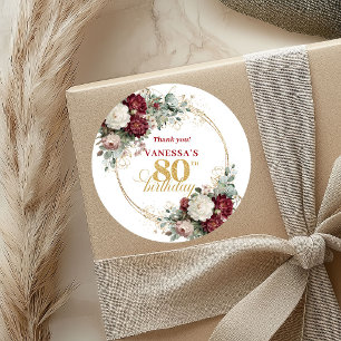 Autocollants pour 80e anniversaire Bourgevin Rouge