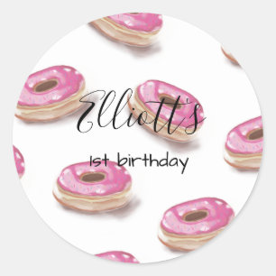 Autocollants pour anniversaire de beignes