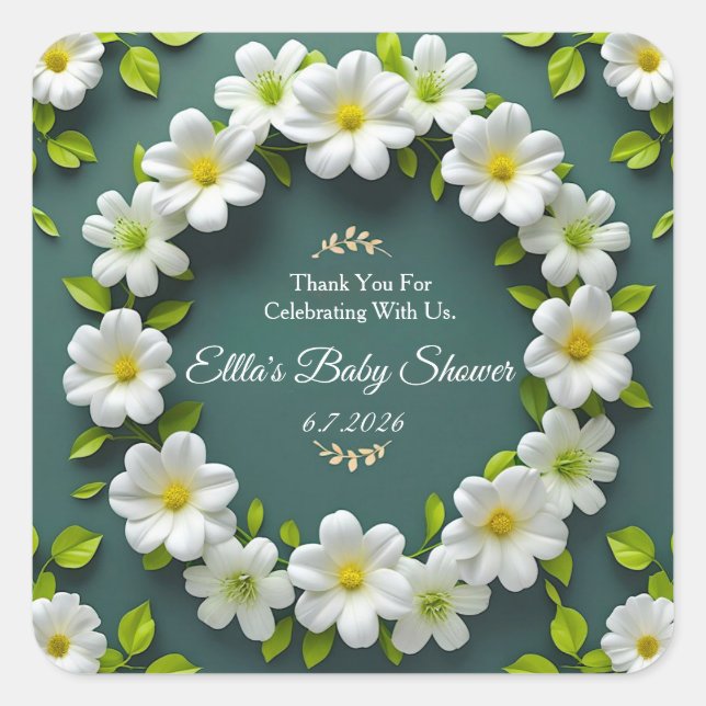 Autocollants pour Baby Shower (Devant)