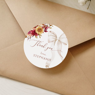 Autocollants pour Baby Shower « Amour d'Automne »