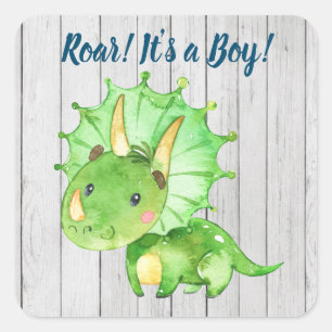 Autocollants pour Baby Shower Dinosaure