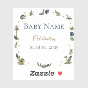 Autocollants pour Baby Shower Dinosaure Cadeaux