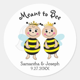 Autocollants pour Baby Shower Meant to Bee