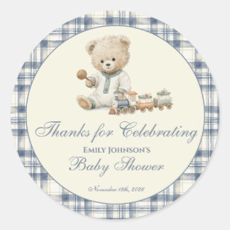 Autocollants pour Baby Shower Ours