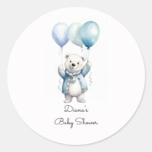 Autocollants pour Baby Shower Ourson Polaire Migno