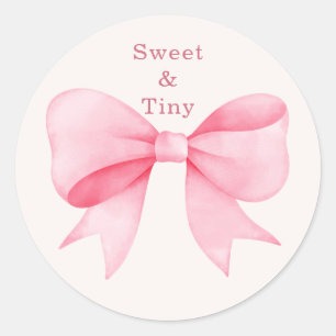 Autocollants pour Baby Shower Pink Bow Pumpkin