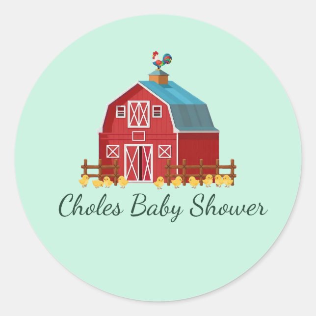 autocollants pour baby shower sur le thème des béb (Devant)