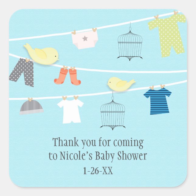 Autocollants pour bébé pour vêtements et oiseaux s (Devant)