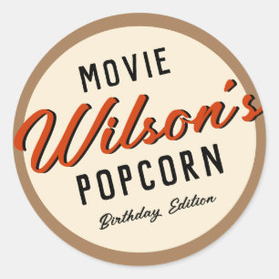 Autocollants pour boîte de pop-corn