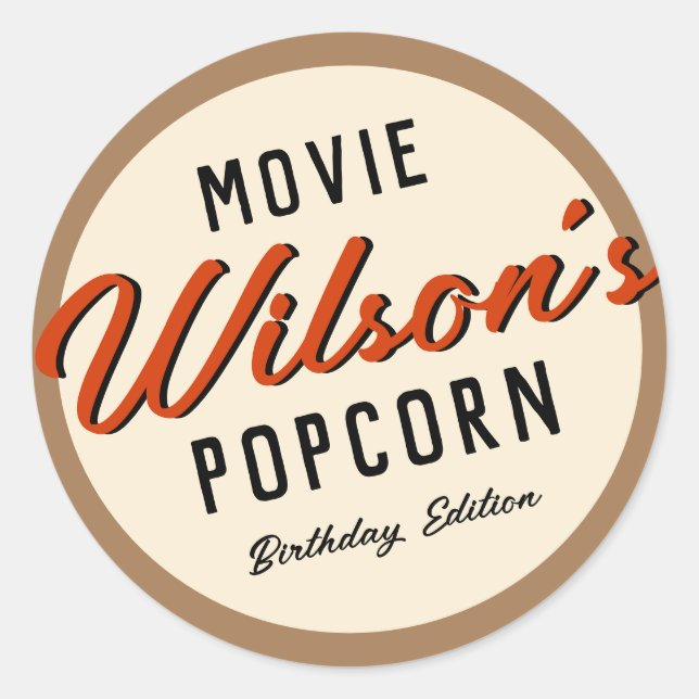 Autocollants pour boîte de pop-corn (Devant)