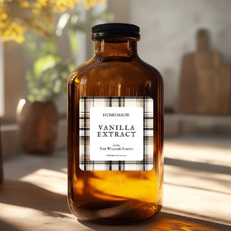 Autocollants pour bouteilles d'extrait de vanille 