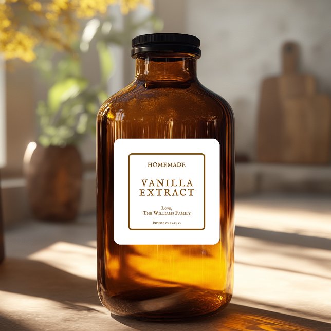 Autocollants pour bouteilles d'extrait de vanille  (Créateur téléchargé)