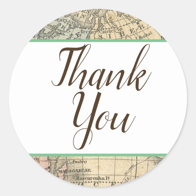 Autocollants pour cadeaux de carte ancienne (Devant)