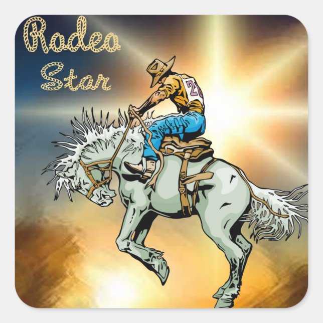 Autocollants pour cavaliers de Bronc Rodeo de l'Ou (Devant)
