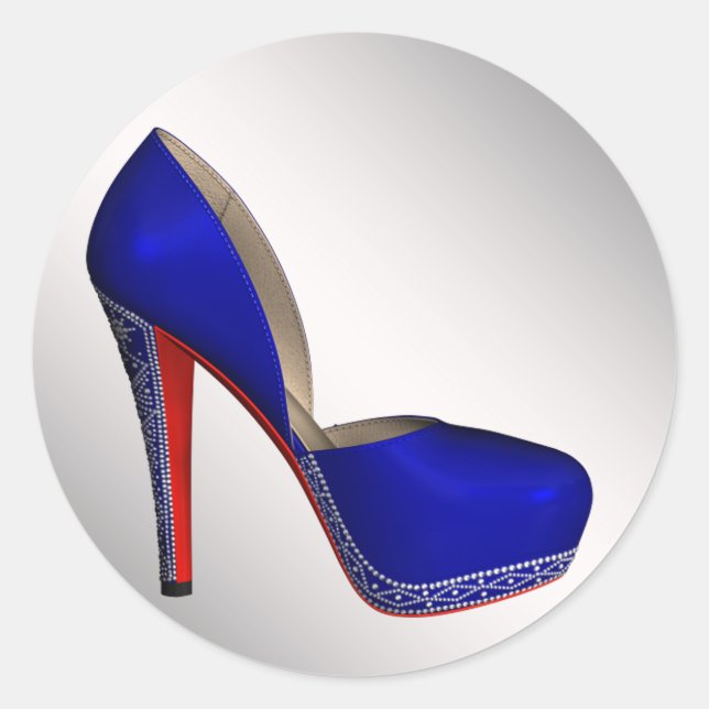 Autocollants pour chaussures à talons hauts bleu r (Devant)