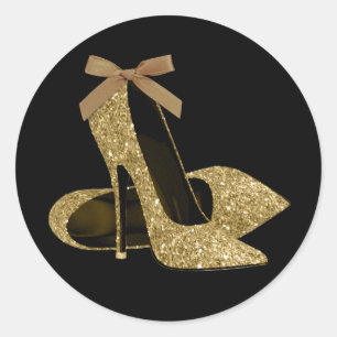 Autocollants pour chaussures à talons hauts en or 