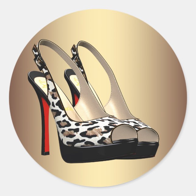 Autocollants pour chaussures à talons hauts en or  (Devant)
