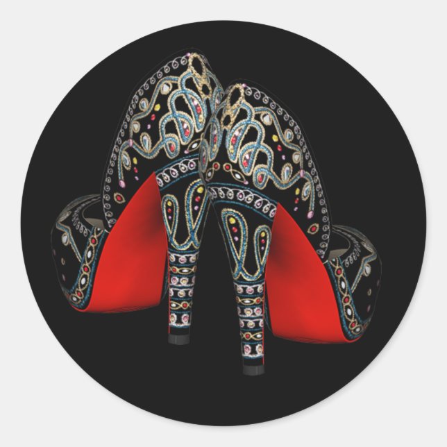 Autocollants pour chaussures à talons hauts Rouge  (Devant)