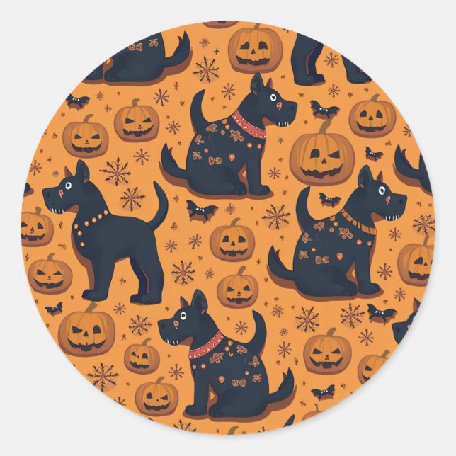 Autocollants pour chien d'Halloween (Devant)