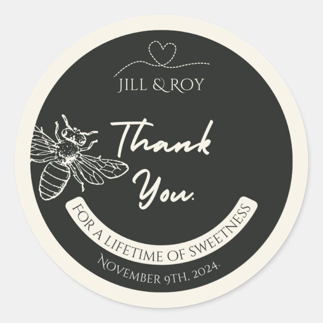 Autocollants pour couvercle de pot de miel mini (Devant)