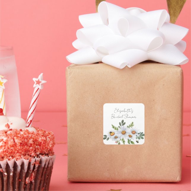 Autocollants pour douche de mariée à marguerite bl (Fête)