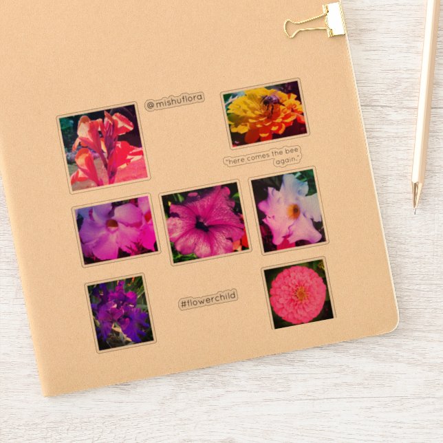 Autocollants pour enfants à fleurs (Carnet)