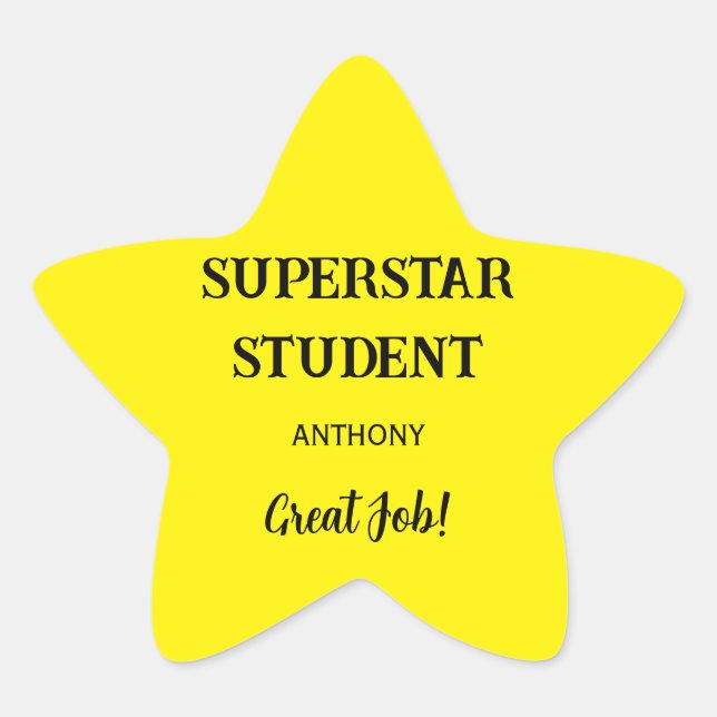 Autocollants pour enseignants pour étudiants étoil (Devant)