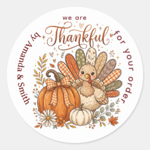 Autocollants pour entreprise de Thanksgiving pour