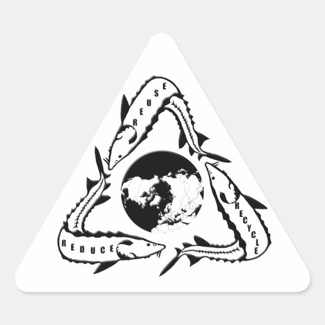 Autocollants pour esturgeon à recycler (Devant)