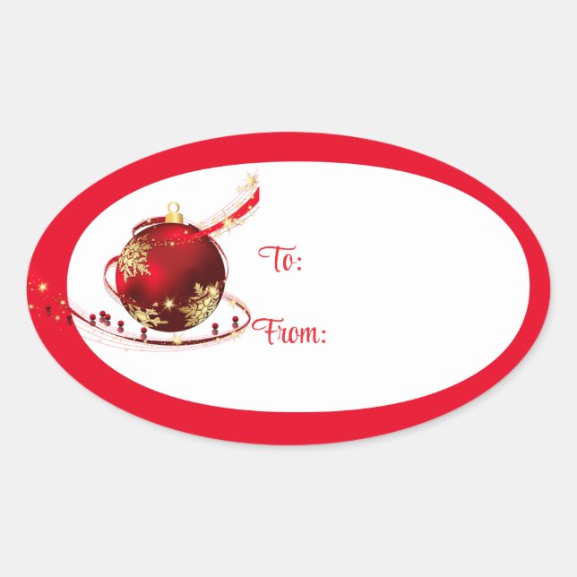 Autocollants pour étiquettes de cadeaux de Noël (Devant)