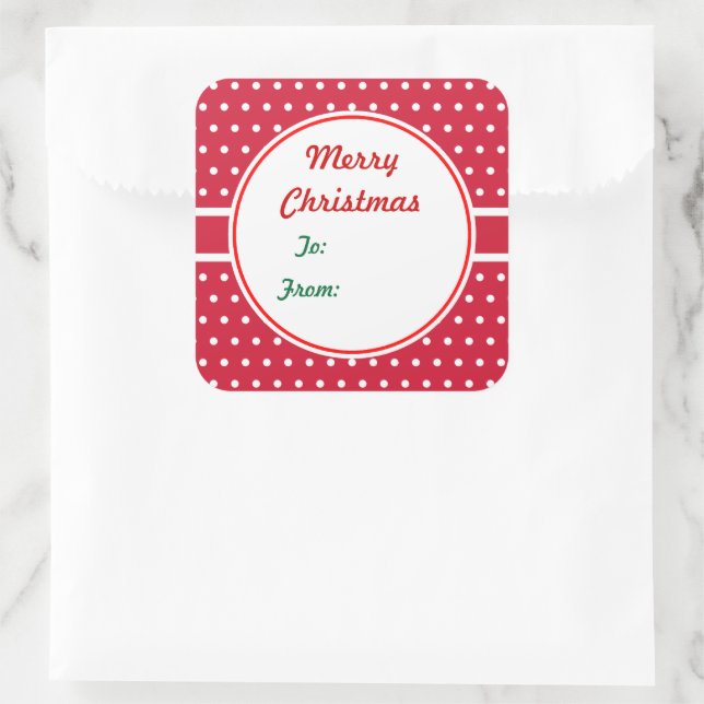 Autocollants pour étiquettes de cadeaux de Noël (Sac)