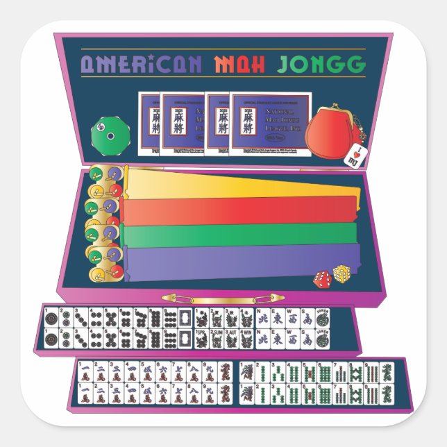 Autocollants pour étui de Mah Jongg (Devant)
