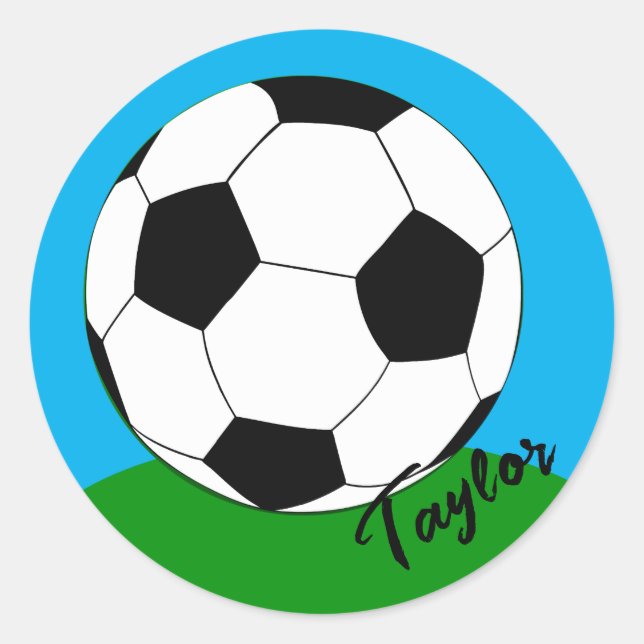 Autocollants pour fans de football monogrammés (Devant)