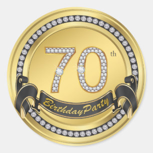 Autocollants pour fête d'anniversaire 70 ans